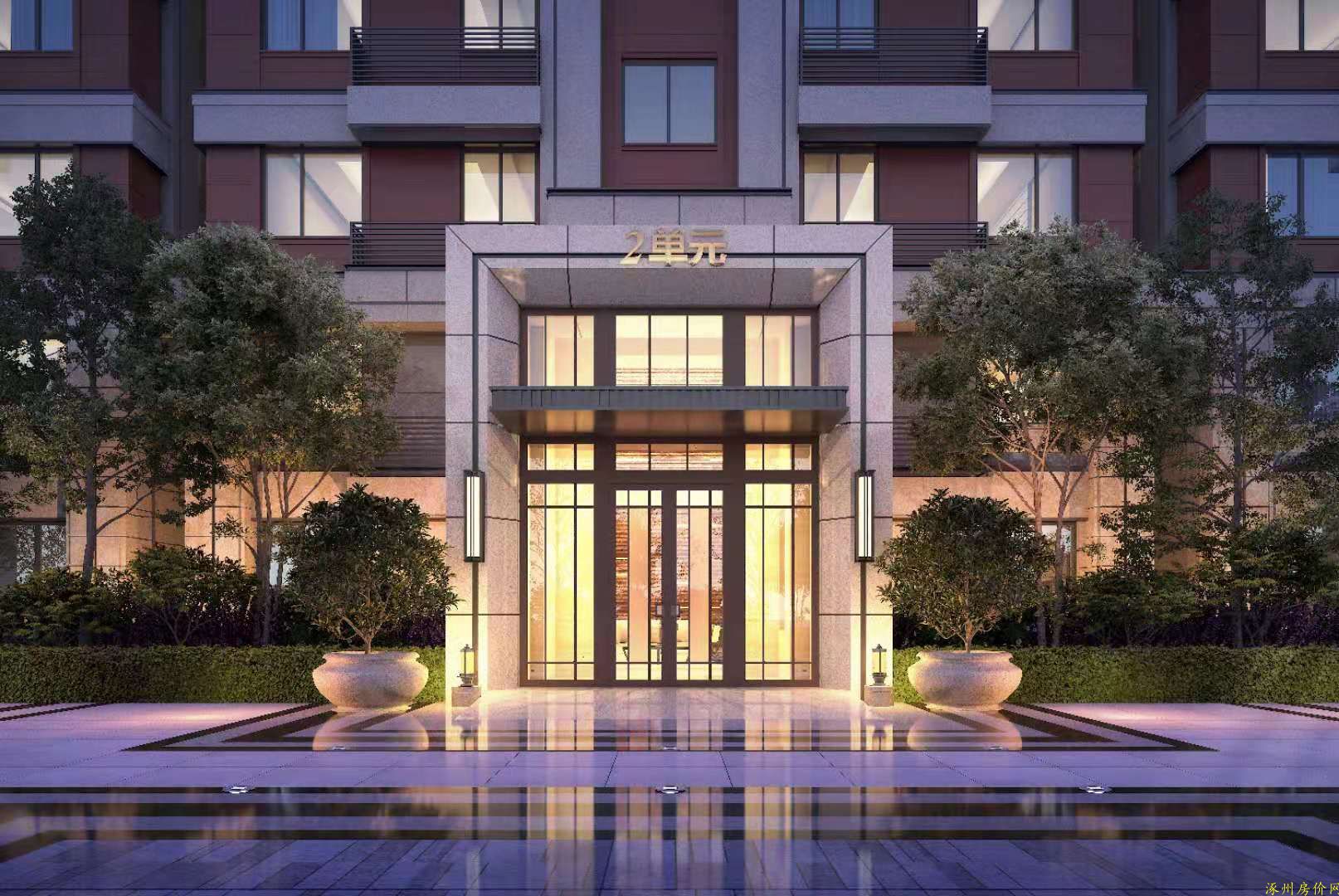 涿州學(xué)府瀾灣二期小區(qū)單元門圖片